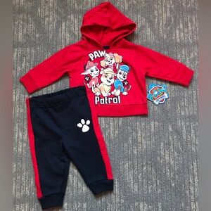Red Paw Patrol Hoodie and Pants Set Size 12 months